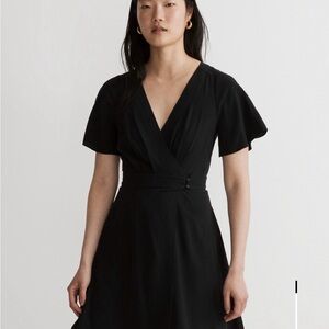 Madewell Pleated-Waist True-Wrap Mini Dress EUC